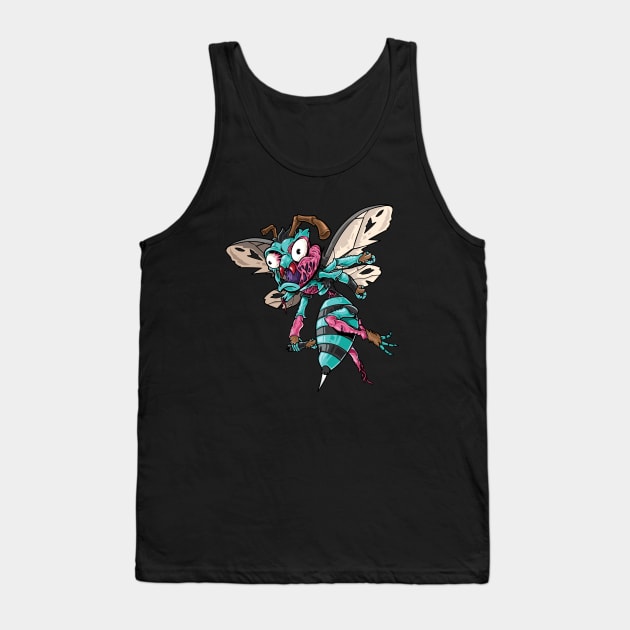 Halloween Zombie Bee Zombee Costume Illustration Funny Gift Tank Top by Dr_Squirrel